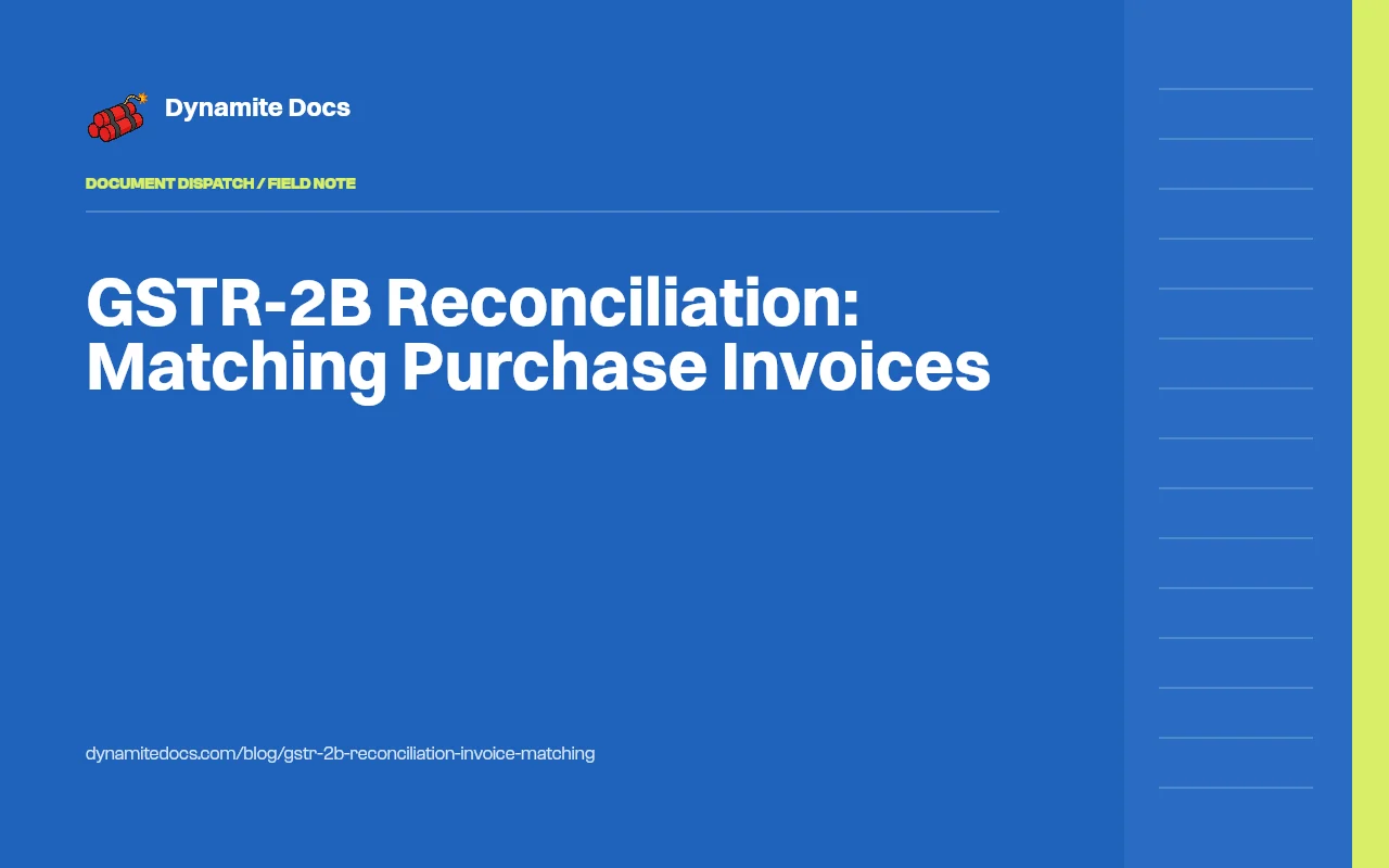 Purchase invoices and receipts extracted into rows with supplier GSTIN, taxable value, and tax split for GSTR-2B matching