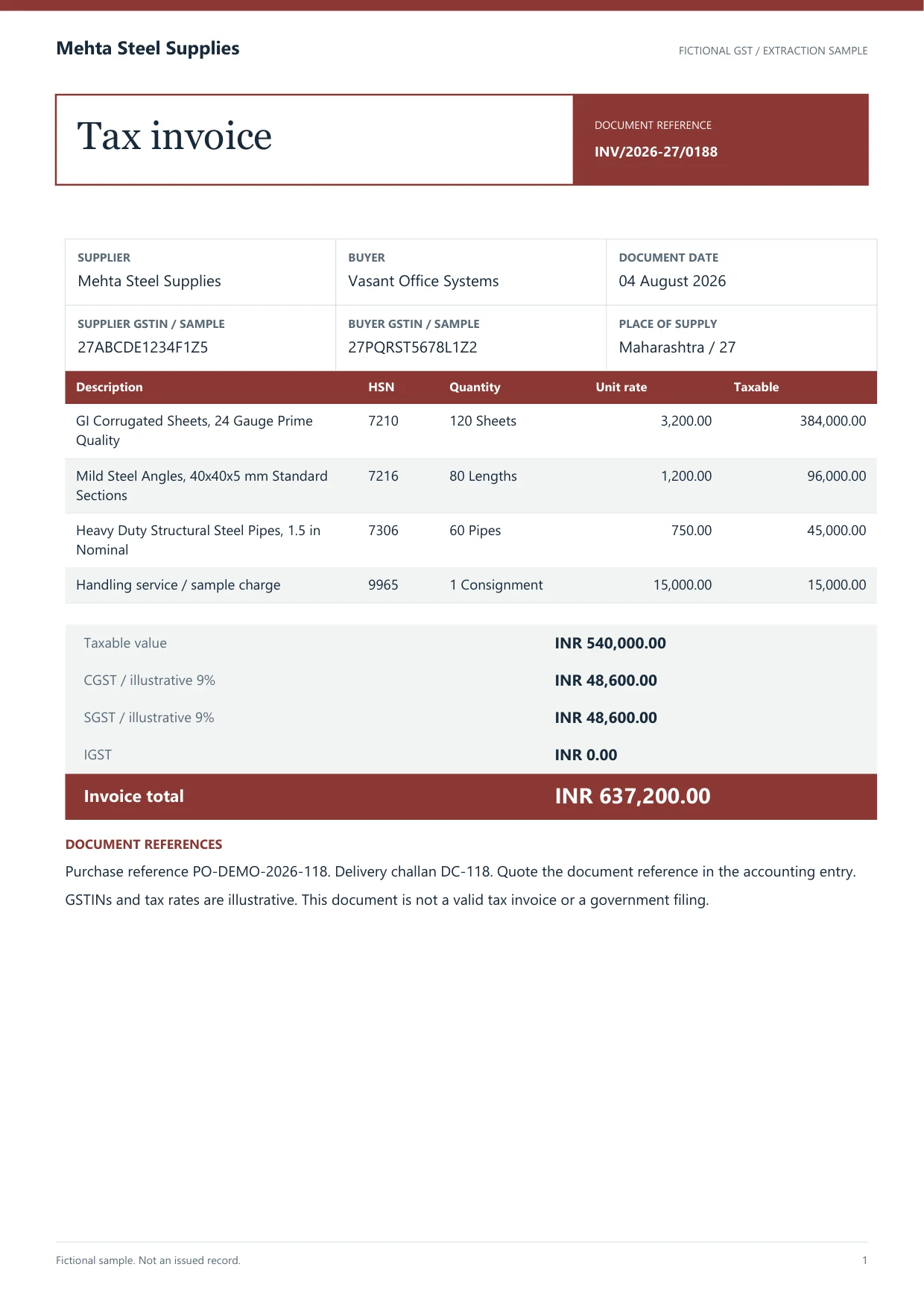 Tax invoice